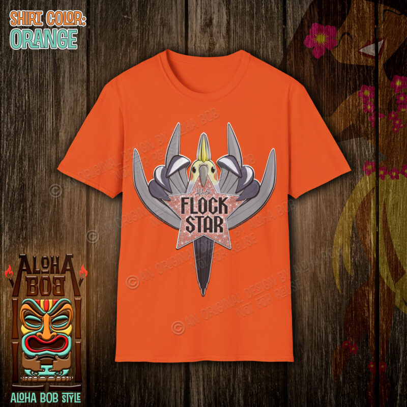 Embrace the Flock Star Parrot: Pied Cockatiel T-Shirt