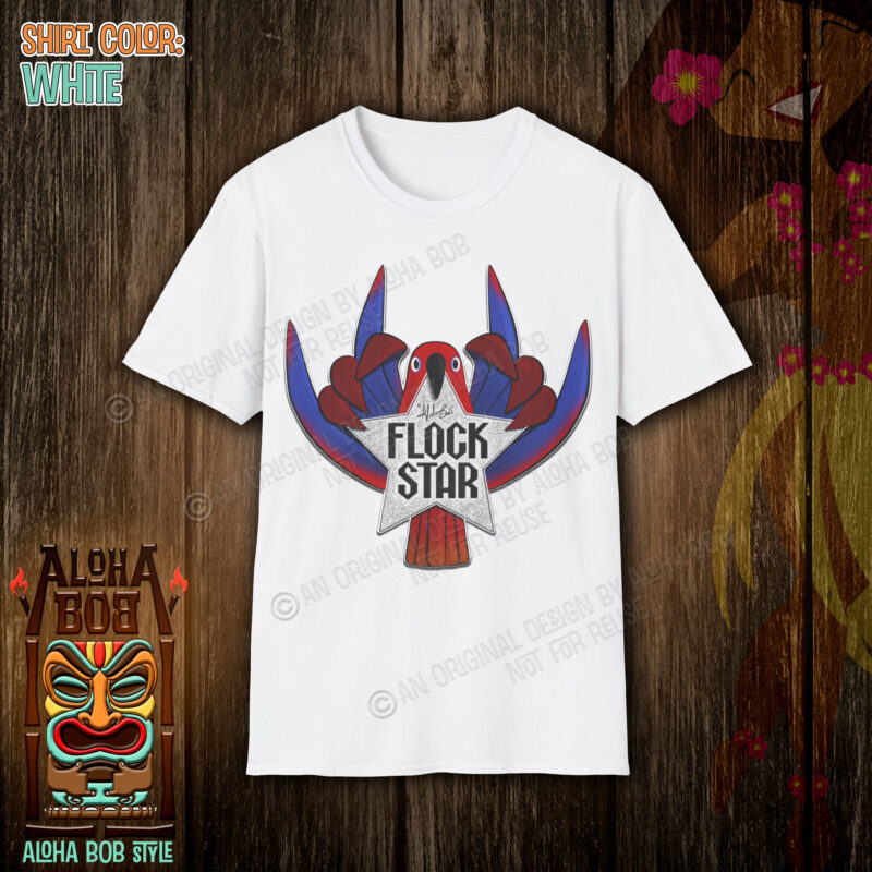 Dazzle in Avian Splendor: The Female Eclectus Flock Star Tee