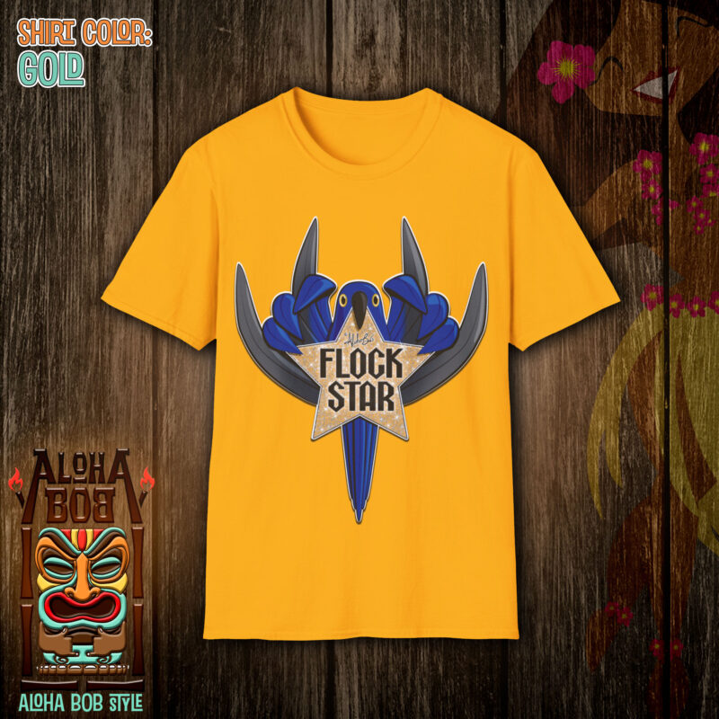 Hyacinth macaw flock star t-shirt