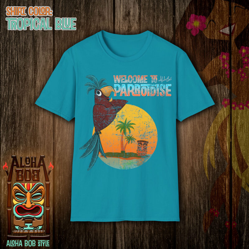 Vintage Welcome to Parrotdise Cockatoo Tiki Tee